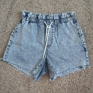 Blank NYC Sz 31 Raw Hem Paper Bag Jean Shorts